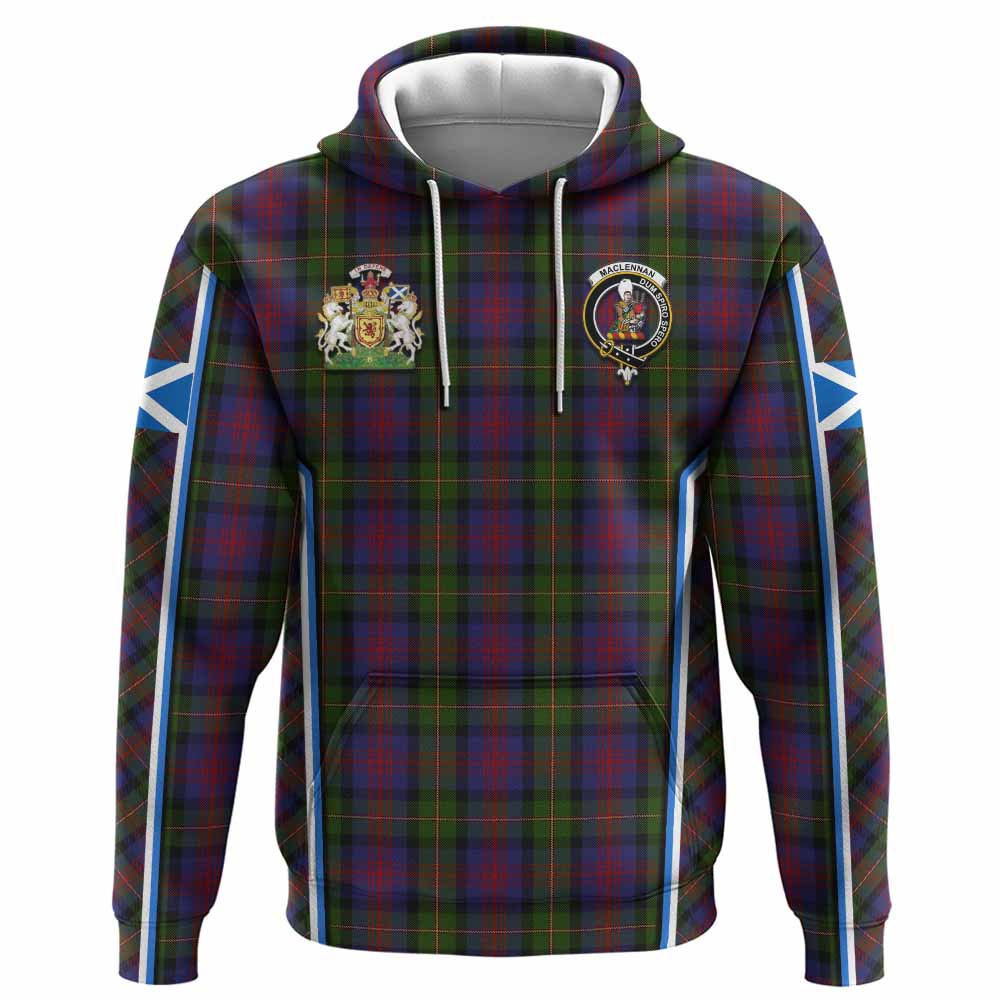 MacLennan (McLennan) Tartan Crest Hoodie Scotland Coat of Arm Flag Style - Tartan Vibes Clothing