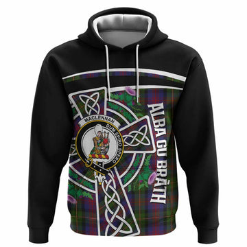 MacLennan (McLennan) Tartan Crest Hoodie Scottish Thistle Celtic Cross Alba Gu Brath