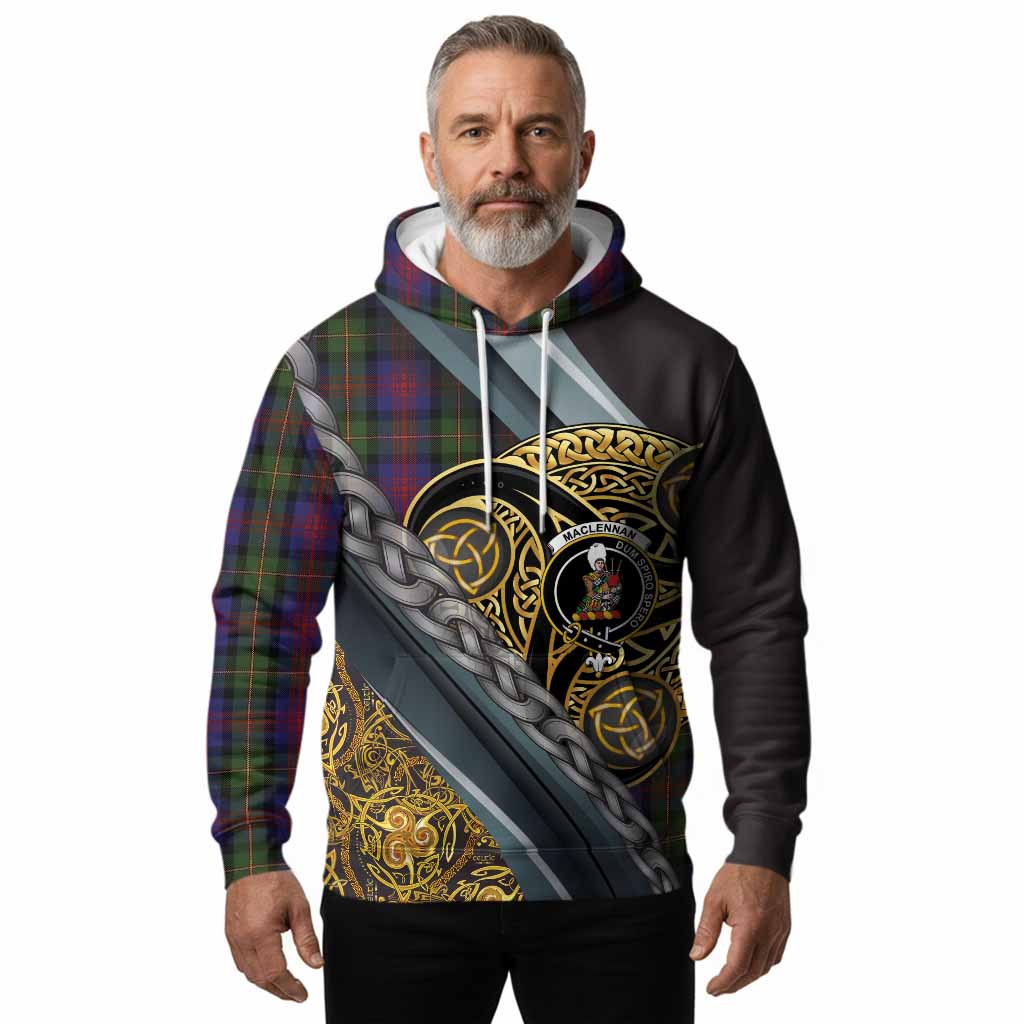 MacLennan (McLennan) Tartan Crest Hoodie Scottish Triskele Celtic