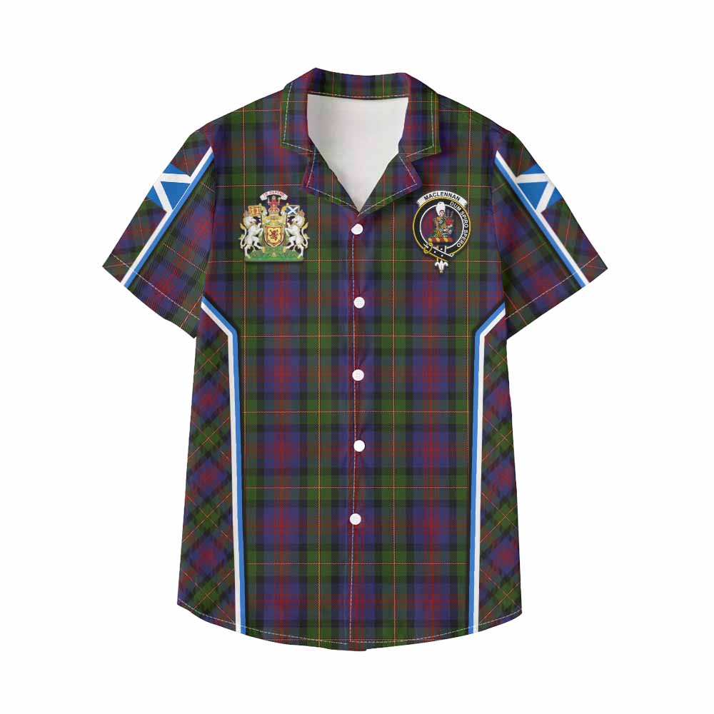 MacLennan (McLennan) Tartan Crest Kid Hawaiian Shirt Scotland Coat of Arm Flag Style - Tartan Vibes Clothing