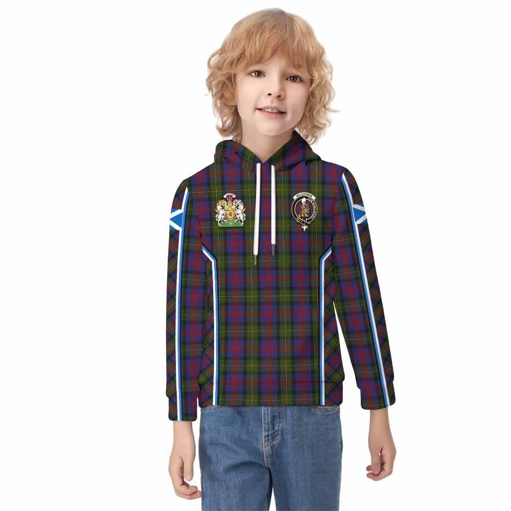 MacLennan (McLennan) Tartan Crest Kid Hoodie Scotland Coat of Arm Flag Style - Tartan Vibes Clothing
