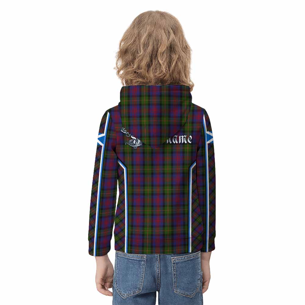MacLennan (McLennan) Tartan Crest Kid Hoodie Scotland Coat of Arm Flag Style - Tartan Vibes Clothing