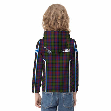 MacLennan (McLennan) Tartan Crest Kid Hoodie Scotland Coat of Arm Flag Style