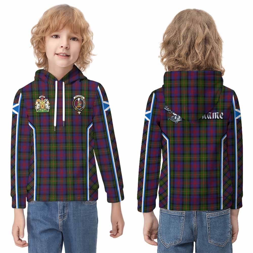 MacLennan (McLennan) Tartan Crest Kid Hoodie Scotland Coat of Arm Flag Style - Tartan Vibes Clothing