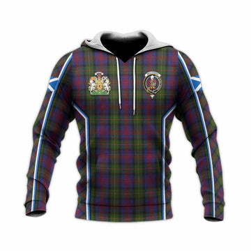 MacLennan (McLennan) Tartan Crest Knitted Hoodie Scotland Coat of Arm Flag Style
