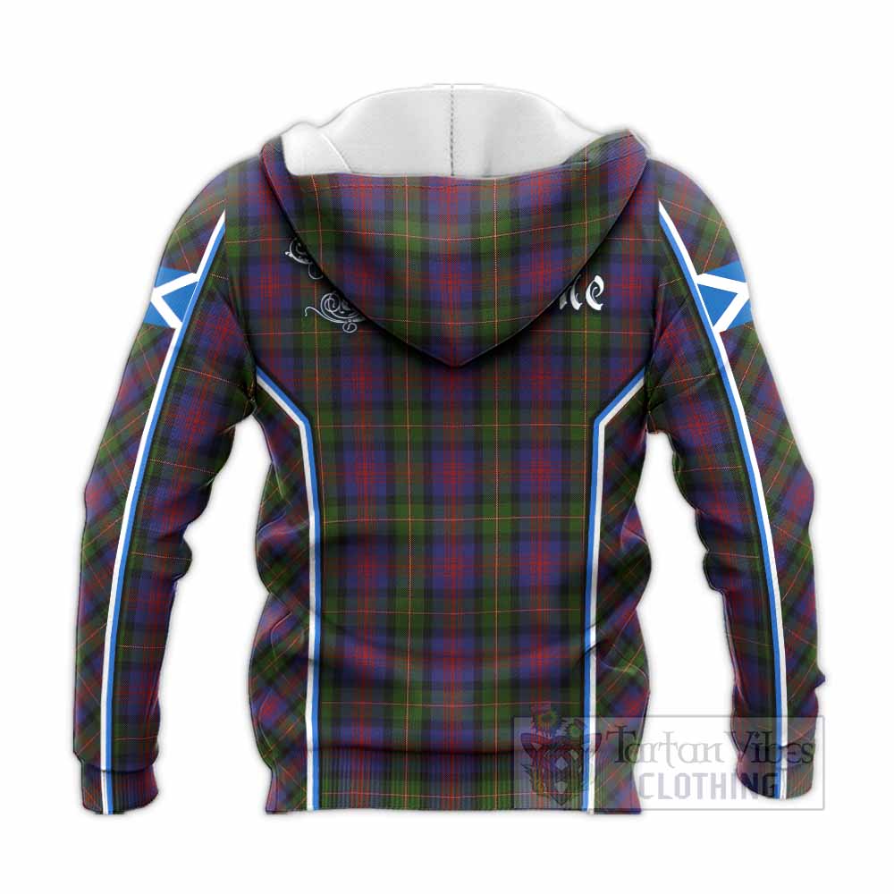 MacLennan (McLennan) Tartan Crest Knitted Hoodie Scotland Coat of Arm Flag Style - Tartan Vibes Clothing