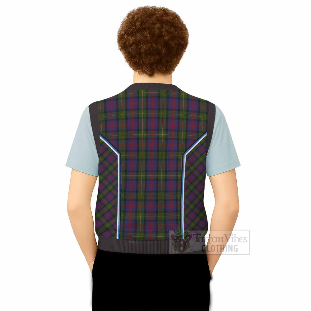 MacLennan (McLennan) Tartan Crest Knitted V-Neck Vest Scotland Coat of Arm Flag Style - Tartan Vibes Clothing