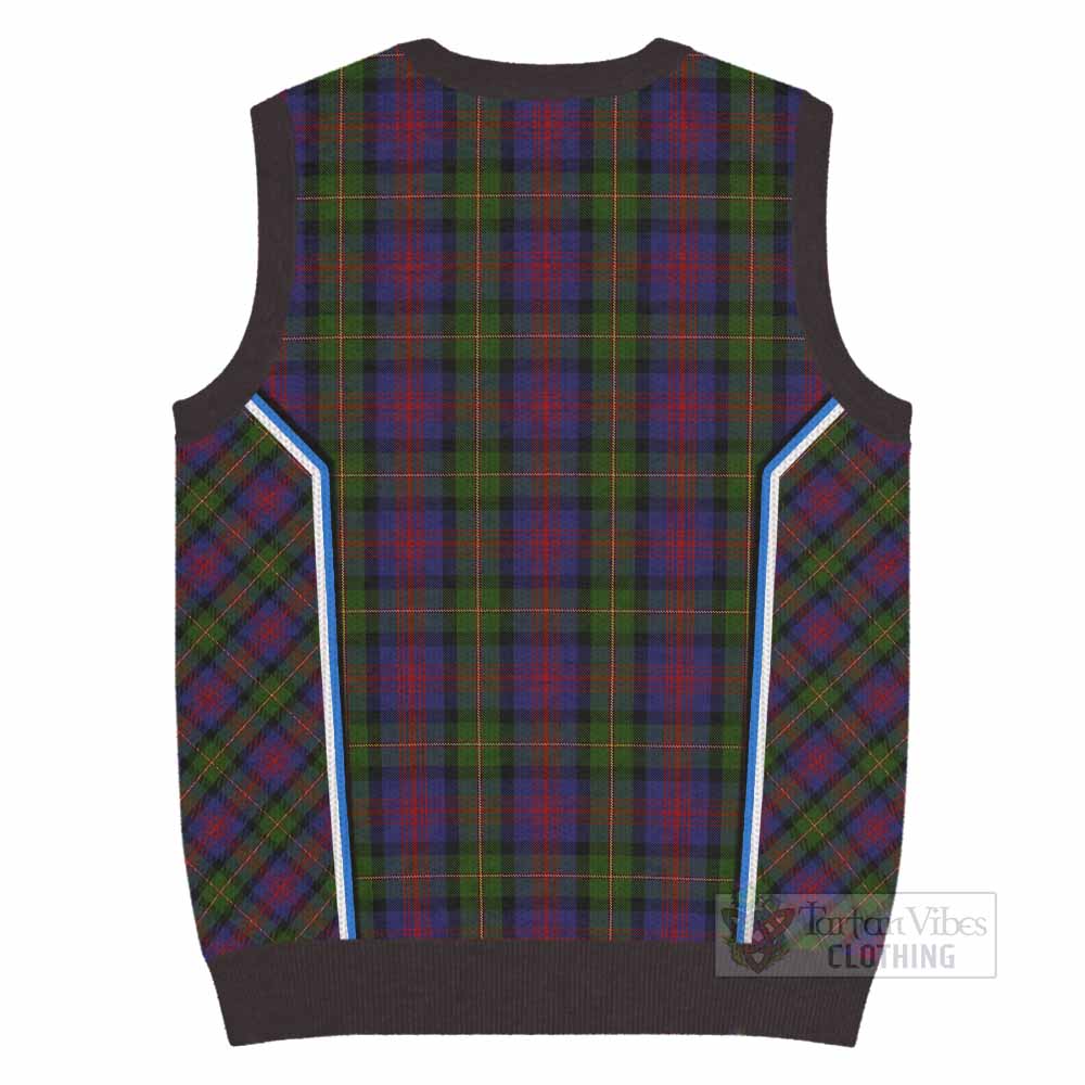 MacLennan (McLennan) Tartan Crest Knitted V-Neck Vest Scotland Coat of Arm Flag Style - Tartan Vibes Clothing