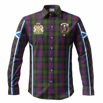 MacLennan (McLennan) Tartan Crest Long Sleeve Button Shirts Scotland Coat of Arm Flag Style