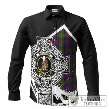 MacLennan (McLennan) Tartan Crest Long Sleeve Button Shirts Scottish Celtic Cross Heritage