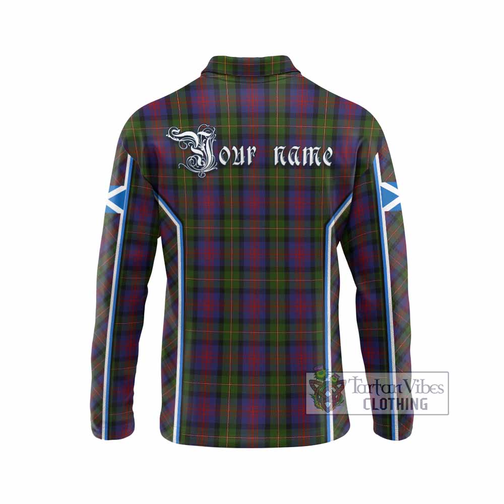 MacLennan (McLennan) Tartan Crest Long Sleeve Polo Shirt Scotland Coat of Arm Flag Style - Tartan Vibes Clothing