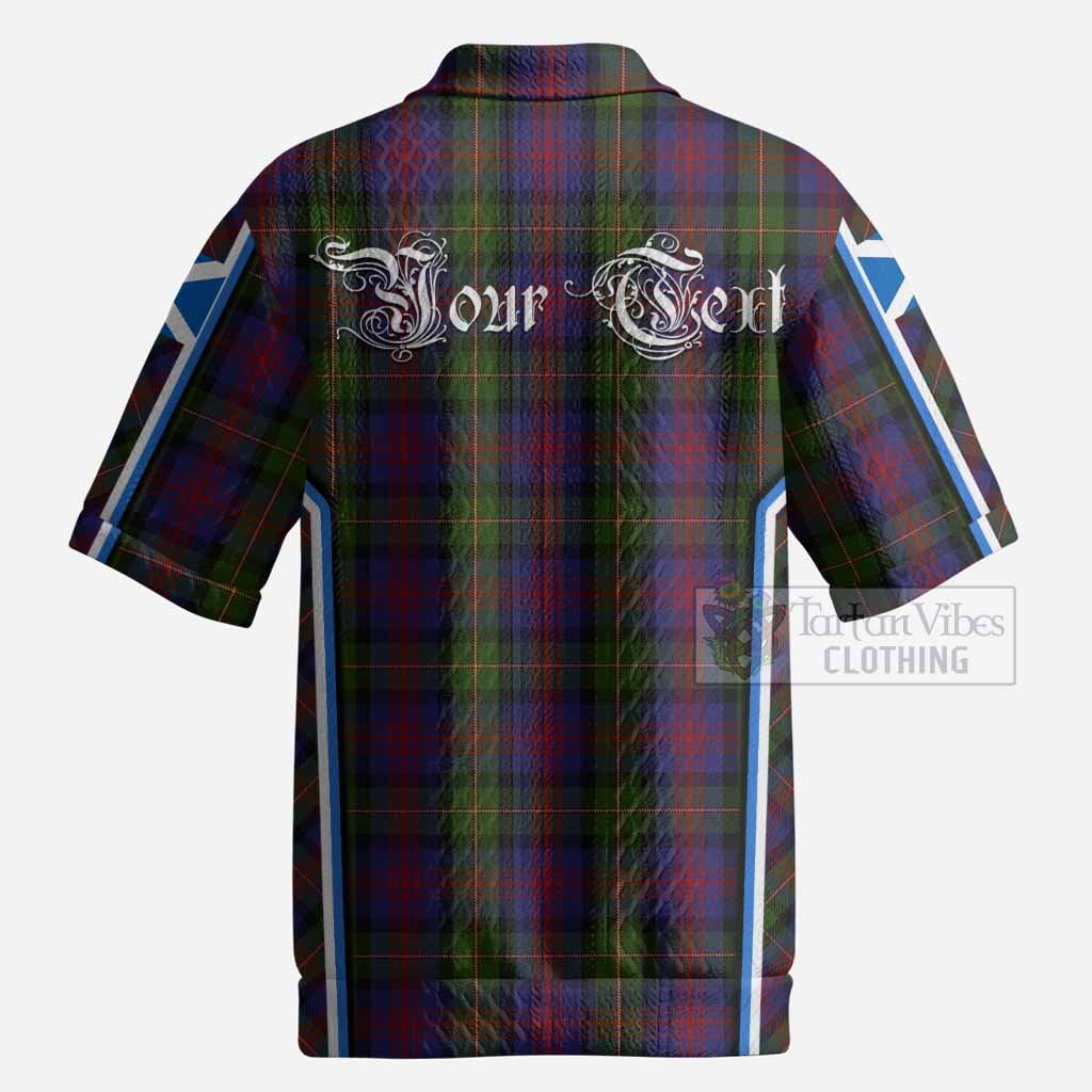 MacLennan (McLennan) Tartan Crest Men’s Polo Sweater Top Scotland Coat of Arm Flag Style