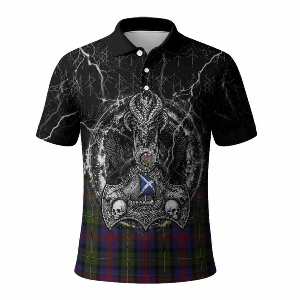 MacLennan (McLennan) Tartan Crest Polo Shirt Celtic Odin's Raven Legacy
