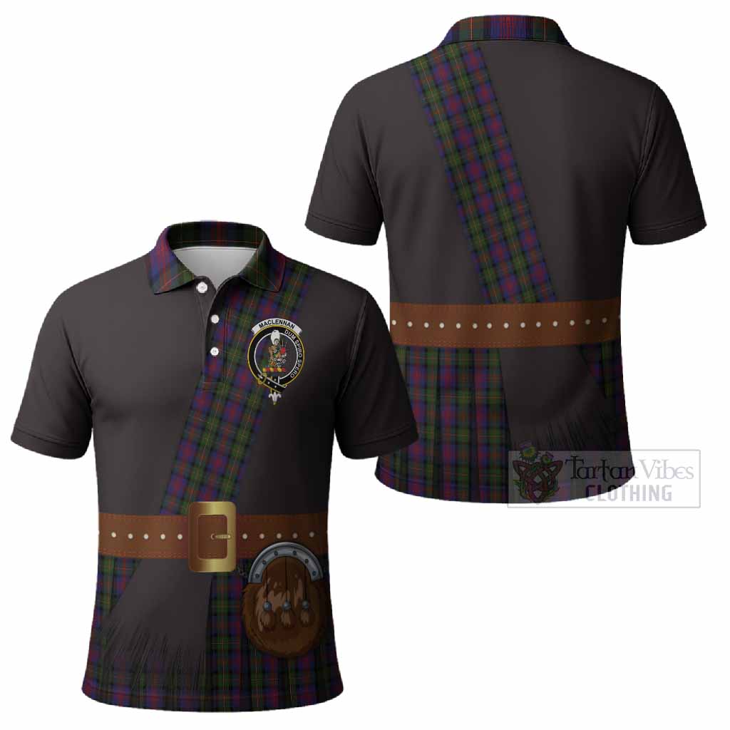 MacLennan (McLennan) Tartan Crest Polo Shirt Kilt Costume Style