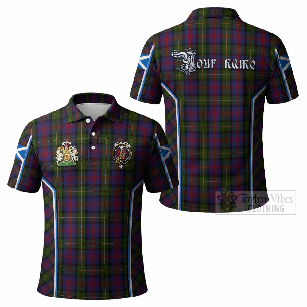 MacLennan (McLennan) Tartan Crest Polo Shirt Scotland Coat of Arm Flag Style - Tartan Vibes Clothing