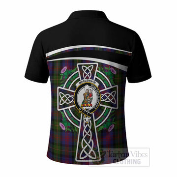MacLennan (McLennan) Tartan Crest Polo Shirt Scottish Thistle Celtic Cross Alba Gu Brath