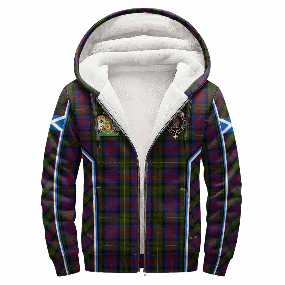 MacLennan (McLennan) Tartan Crest Sherpa Hoodie Scotland Coat of Arm Flag Style - Tartan Vibes Clothing