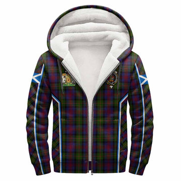 MacLennan (McLennan) Tartan Crest Sherpa Hoodie Scotland Coat of Arm Flag Style