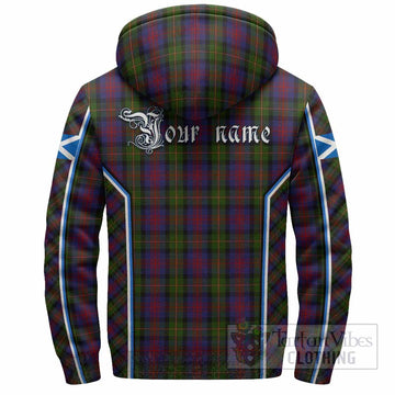 MacLennan (McLennan) Tartan Crest Sherpa Hoodie Scotland Coat of Arm Flag Style
