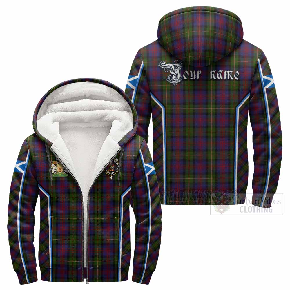MacLennan (McLennan) Tartan Crest Sherpa Hoodie Scotland Coat of Arm Flag Style - Tartan Vibes Clothing