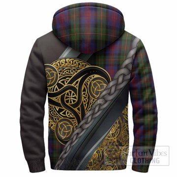 MacLennan (McLennan) Tartan Crest Sherpa Hoodie Scottish Triskele Celtic