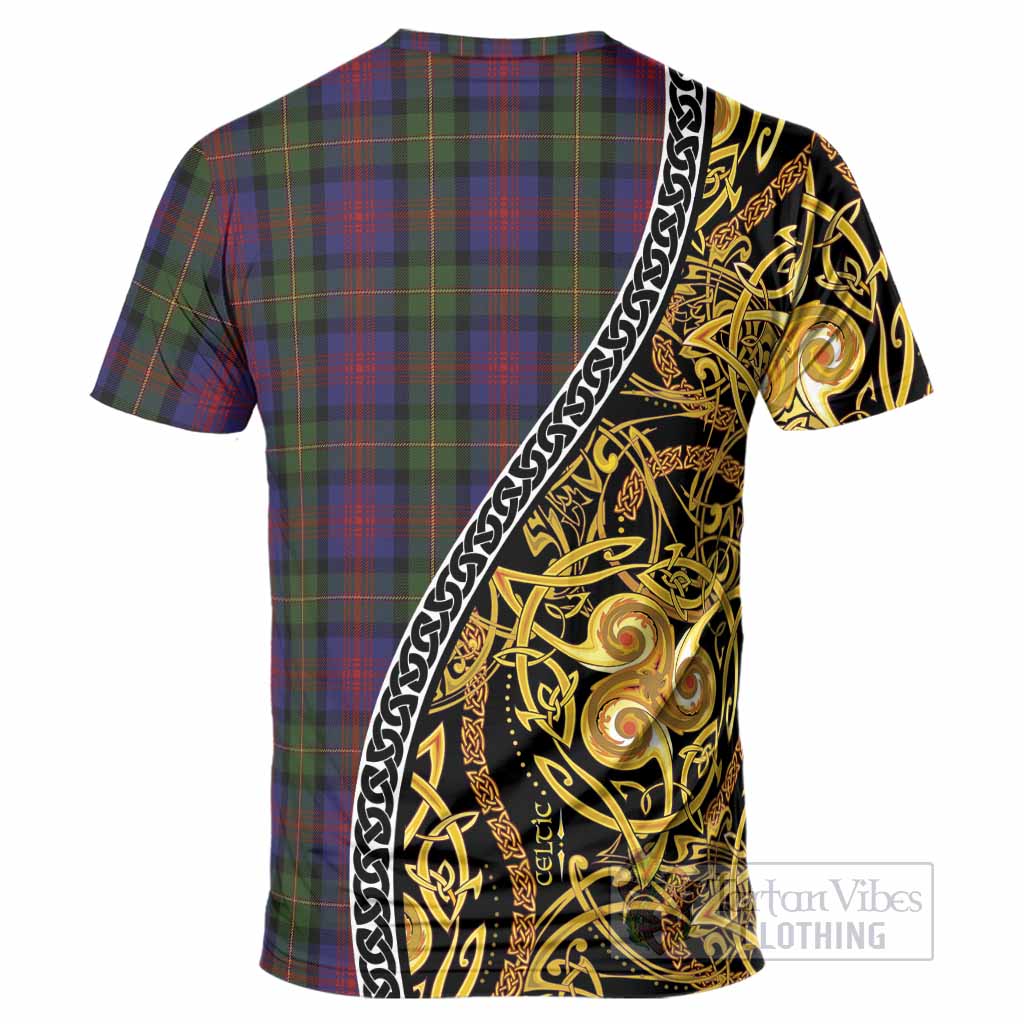 MacLennan (McLennan) Tartan Crest T-Shirt Celtic Knot and Triple Trickle Spiral Symbols