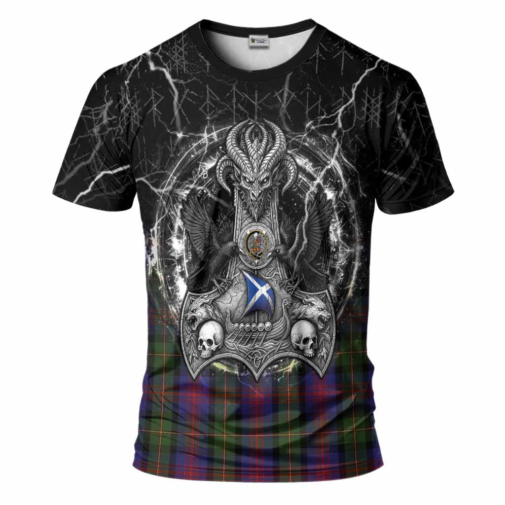 MacLennan (McLennan) Tartan Crest T-Shirt Celtic Odin's Raven Legacy