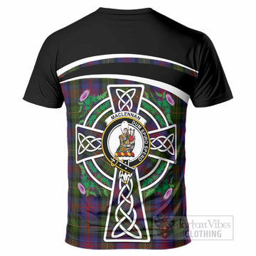 MacLennan (McLennan) Tartan Crest T-Shirt Scottish Thistle Celtic Cross Alba Gu Brath