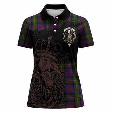 MacLennan (McLennan) Tartan Crest Women Polo Shirt Crowned Lion Heritage Style