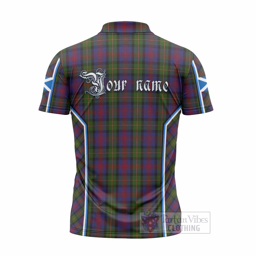 MacLennan (McLennan) Tartan Crest Zipper Polo Shirt Scotland Coat of Arm Flag Style - Tartan Vibes Clothing
