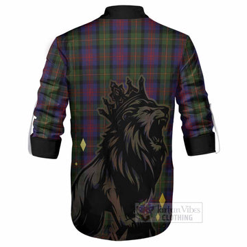 MacLennan (McLennan) Tartan Family Crest Ghillie Shirt Crowned Lion Roaring