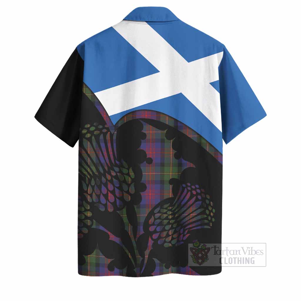 MacLennan (McLennan) Tartan Family Crest Hawaiian Shirt Scotland Thistle Floral Flag Style