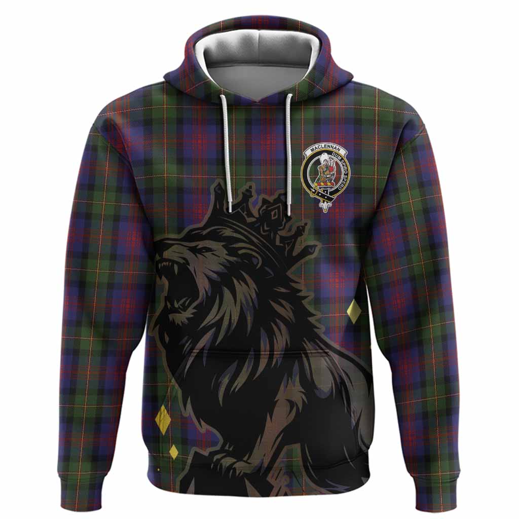 MacLennan (McLennan) Tartan Family Crest Hoodie Crowned Lion Roaring