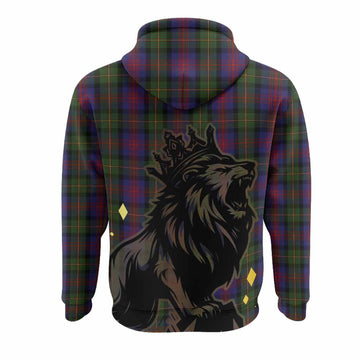 MacLennan (McLennan) Tartan Family Crest Hoodie Crowned Lion Roaring