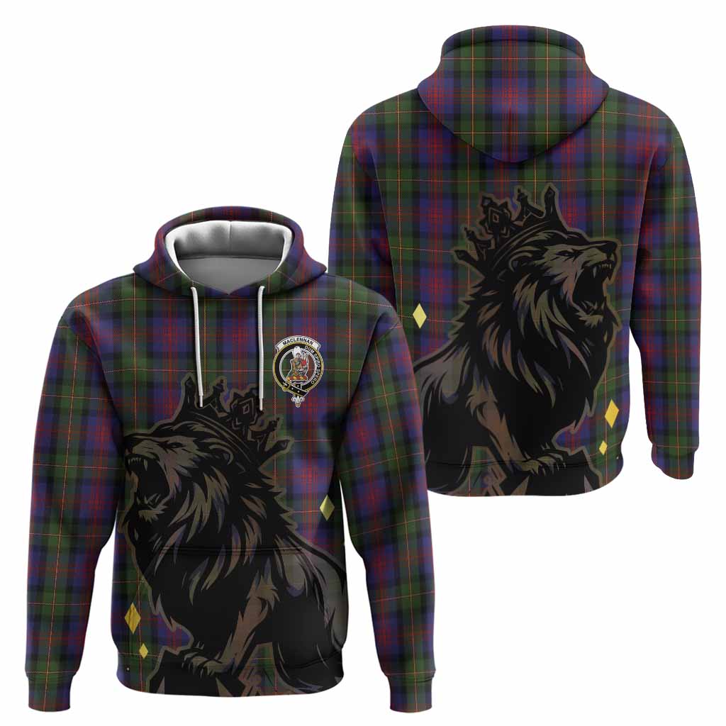 MacLennan (McLennan) Tartan Family Crest Hoodie Crowned Lion Roaring