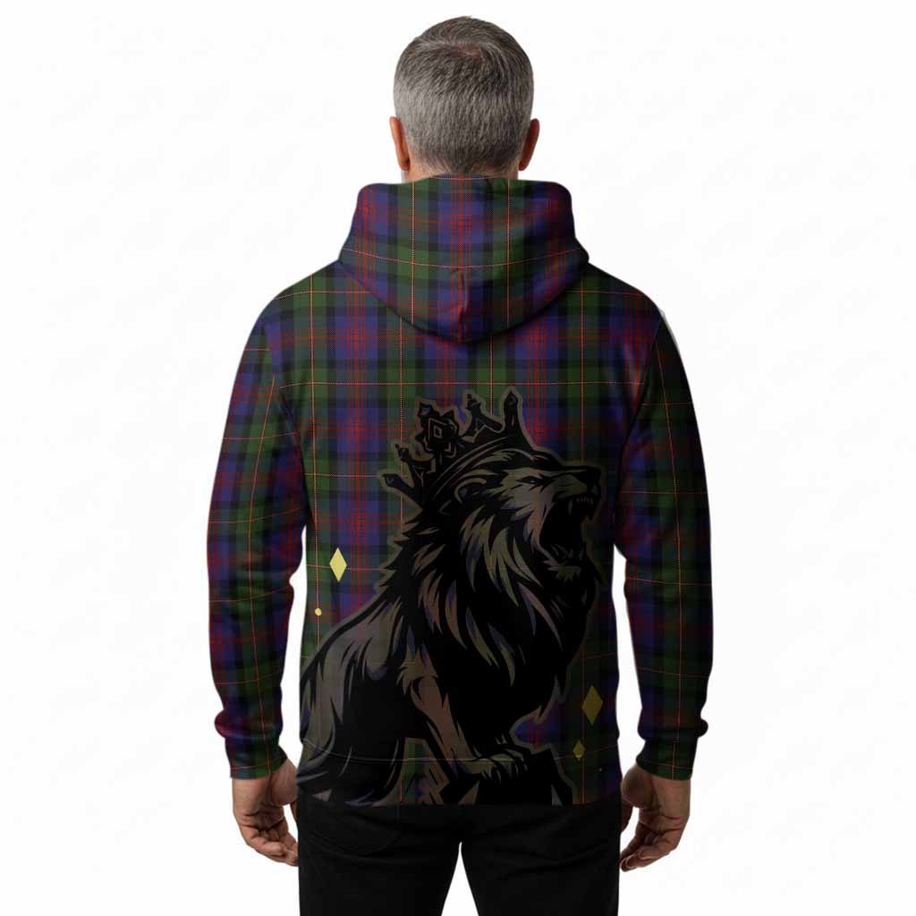 MacLennan (McLennan) Tartan Family Crest Hoodie Crowned Lion Roaring
