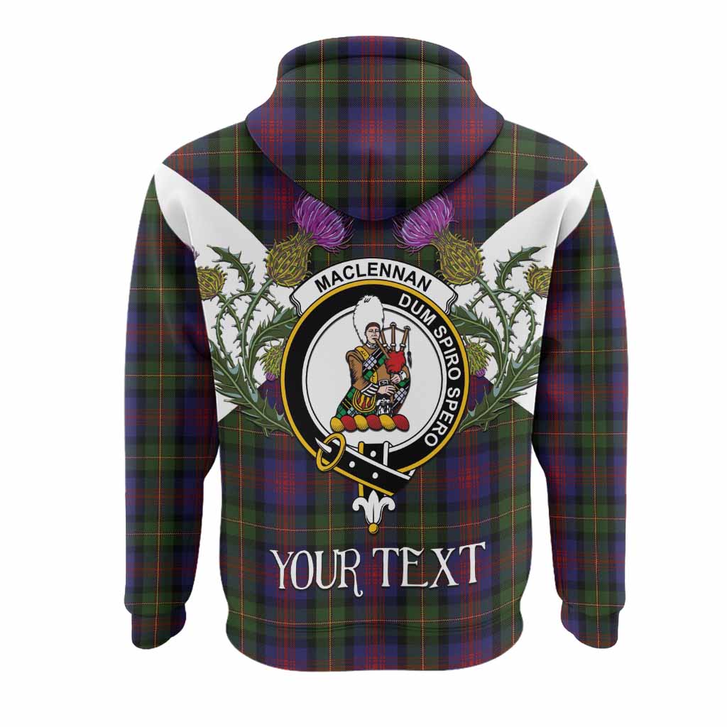 MacLennan (McLennan) Tartan Family Crest Hoodie Scottish Burns Night Thistle Floral