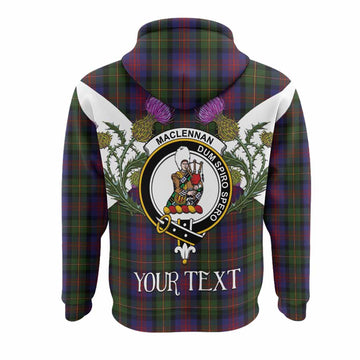 MacLennan (McLennan) Tartan Family Crest Hoodie Scottish Burns Night Thistle Floral