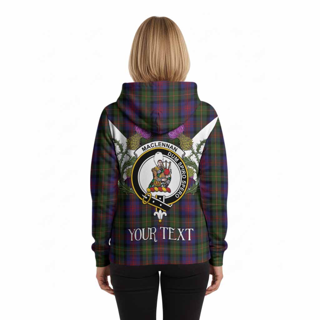 MacLennan (McLennan) Tartan Family Crest Hoodie Scottish Burns Night Thistle Floral