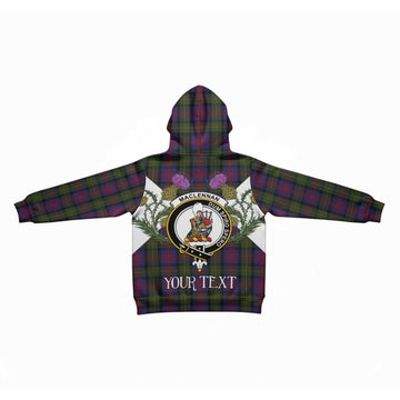 MacLennan (McLennan) Tartan Family Crest Kid Hoodie Scottish Burns Night Thistle Floral