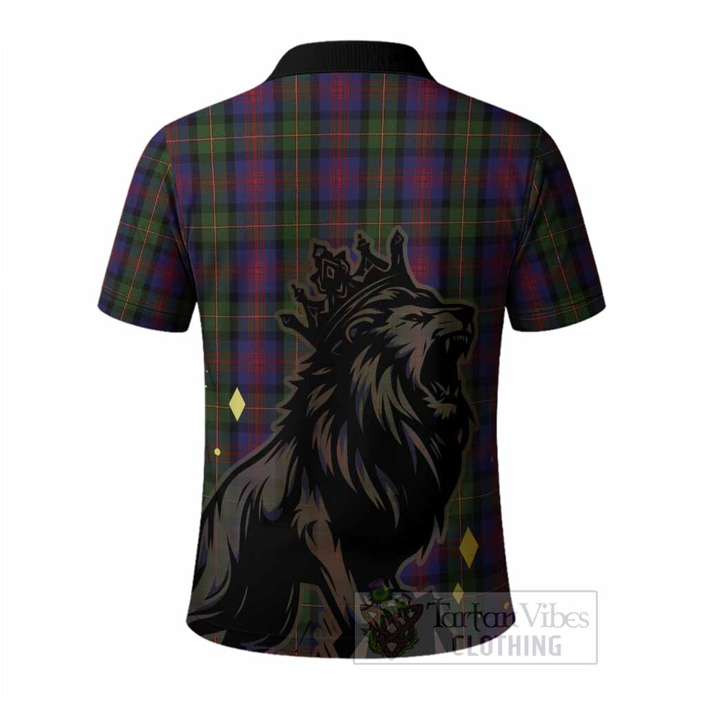 MacLennan (McLennan) Tartan Family Crest Polo Shirt Crowned Lion Roaring