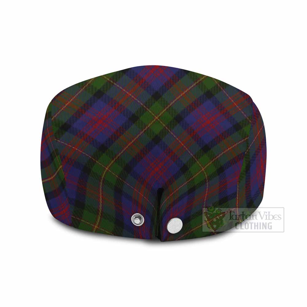 MacLennan (McLennan) Tartan Flat Cap, Jeff Cap Cross Style with Family Crest - Tartan Vibes Clothing