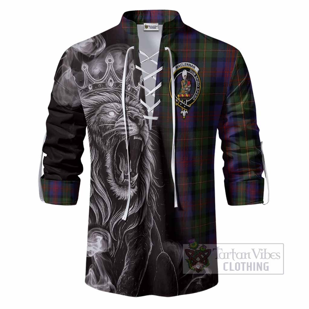 MacLennan (McLennan) Tartan Ghillie Shirt Roaring Lion Heritage