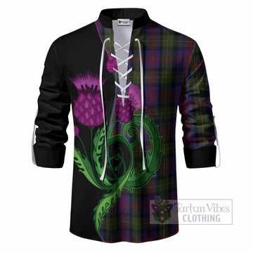 MacLennan (McLennan) Tartan Ghillie Shirt Traditional Scottish Thistle