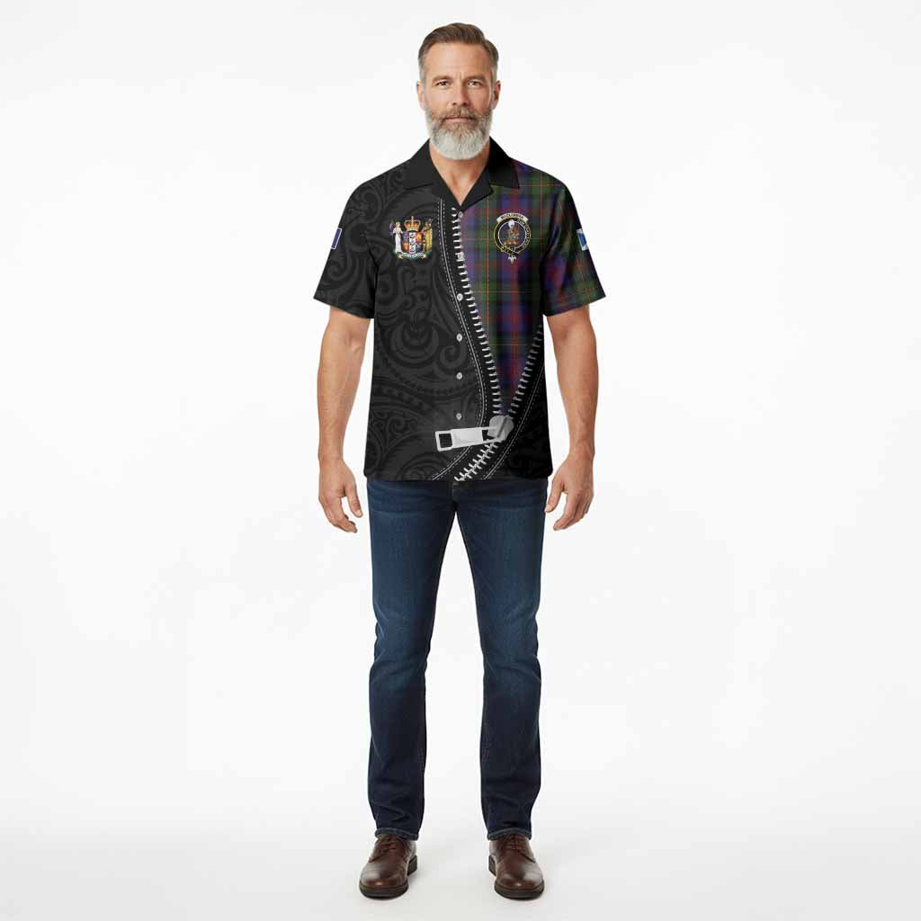 MacLennan (McLennan) Tartan Hawaiian Shirt New Zealand Pattern Unique Zipper Stylized