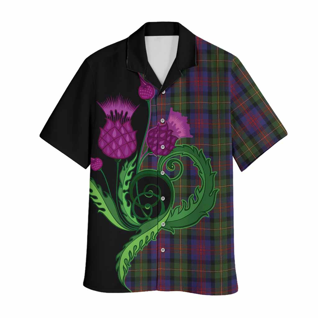 MacLennan (McLennan) Tartan Hawaiian Shirt Traditional Scottish Thistle