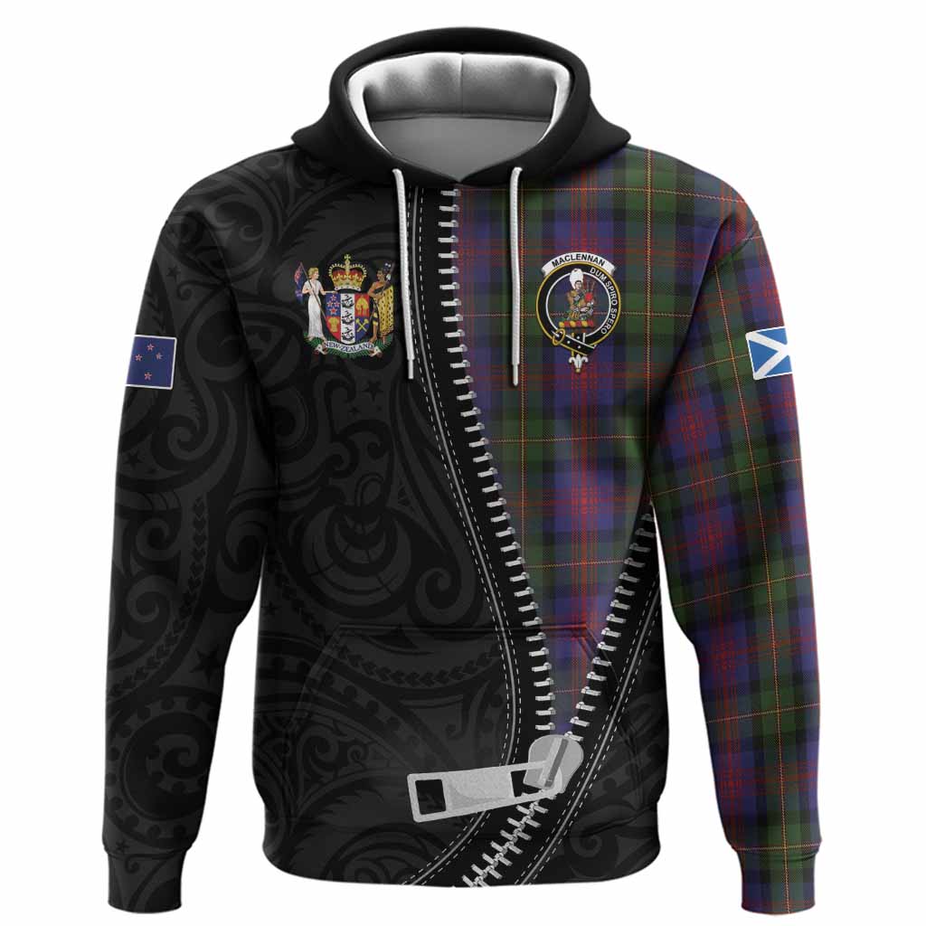 MacLennan (McLennan) Tartan Hoodie New Zealand Pattern Unique Zipper Stylized