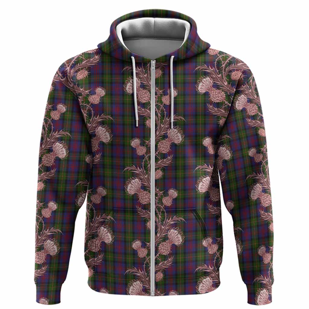 MacLennan (McLennan) Tartan Hoodie Seamless Scottish Thistle Flowers