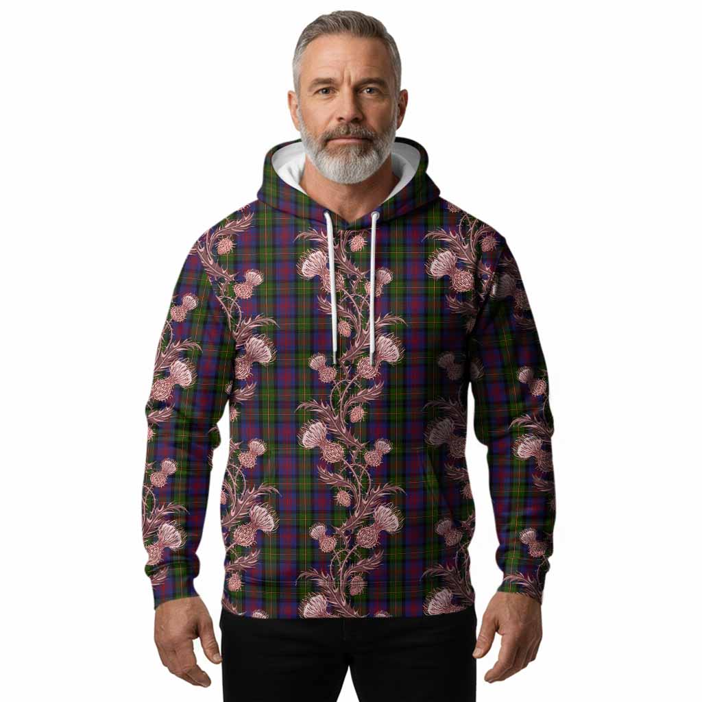 MacLennan (McLennan) Tartan Hoodie Seamless Scottish Thistle Flowers