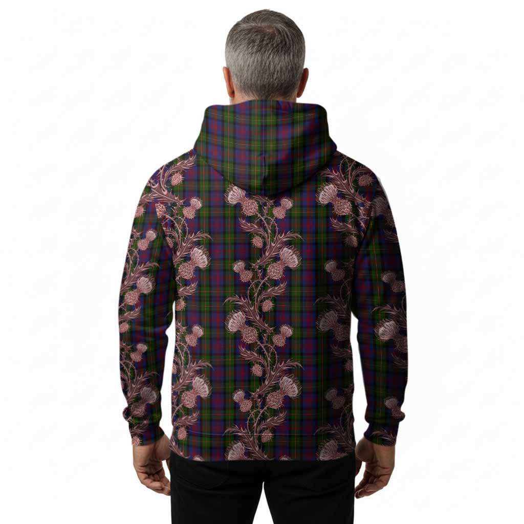 MacLennan (McLennan) Tartan Hoodie Seamless Scottish Thistle Flowers